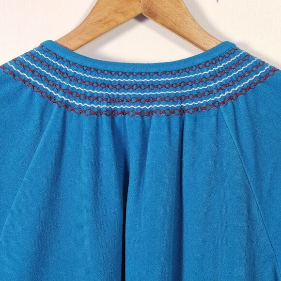 Vintage 70s Vanity Fair Embroidered Long Sleeve Zip Front House Coat Bathrobe XL - Picture 6 of 6